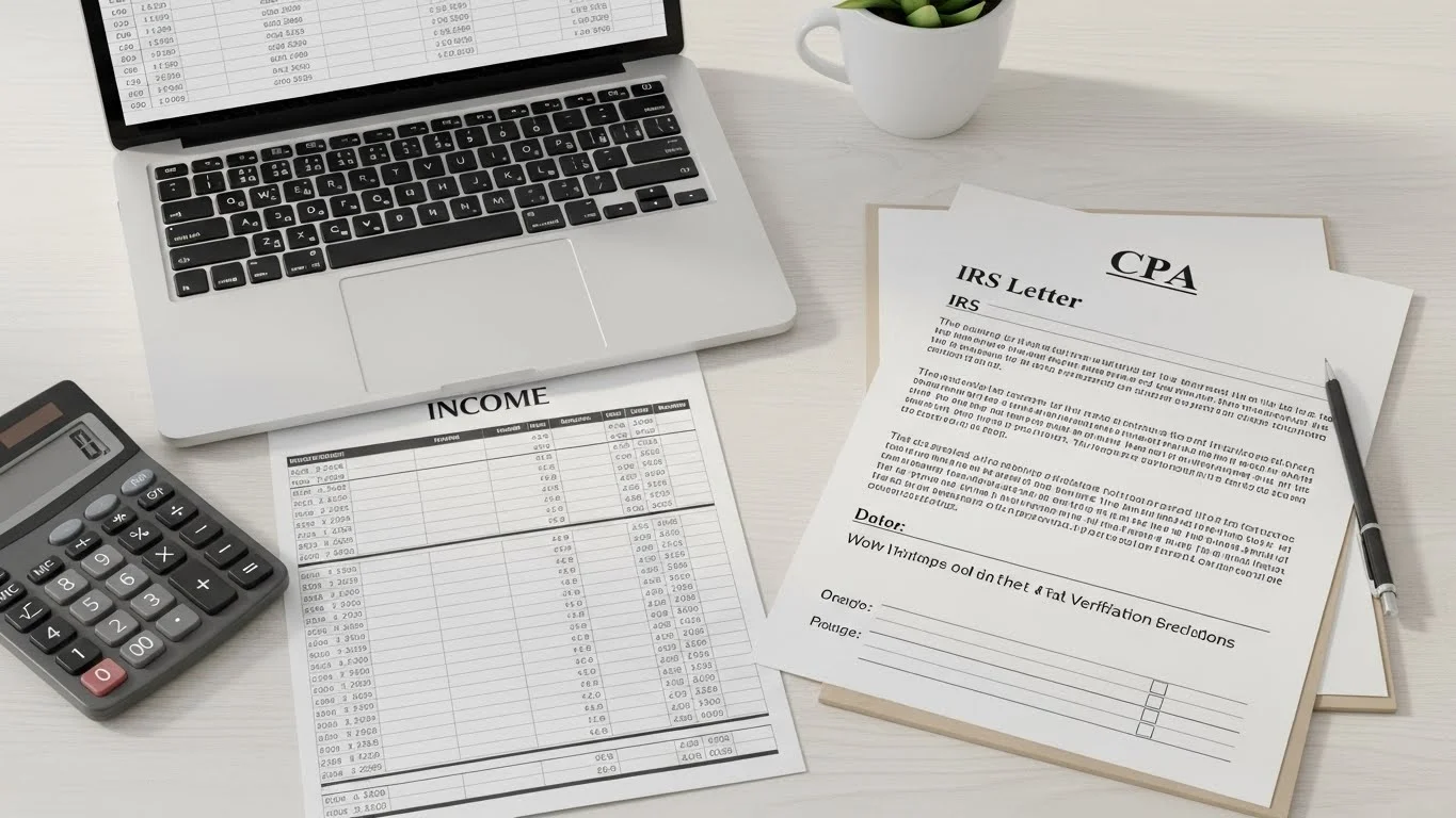 Letter Rekorida CPA Letter Referencing IRS Records for Self-Employed Income ...
